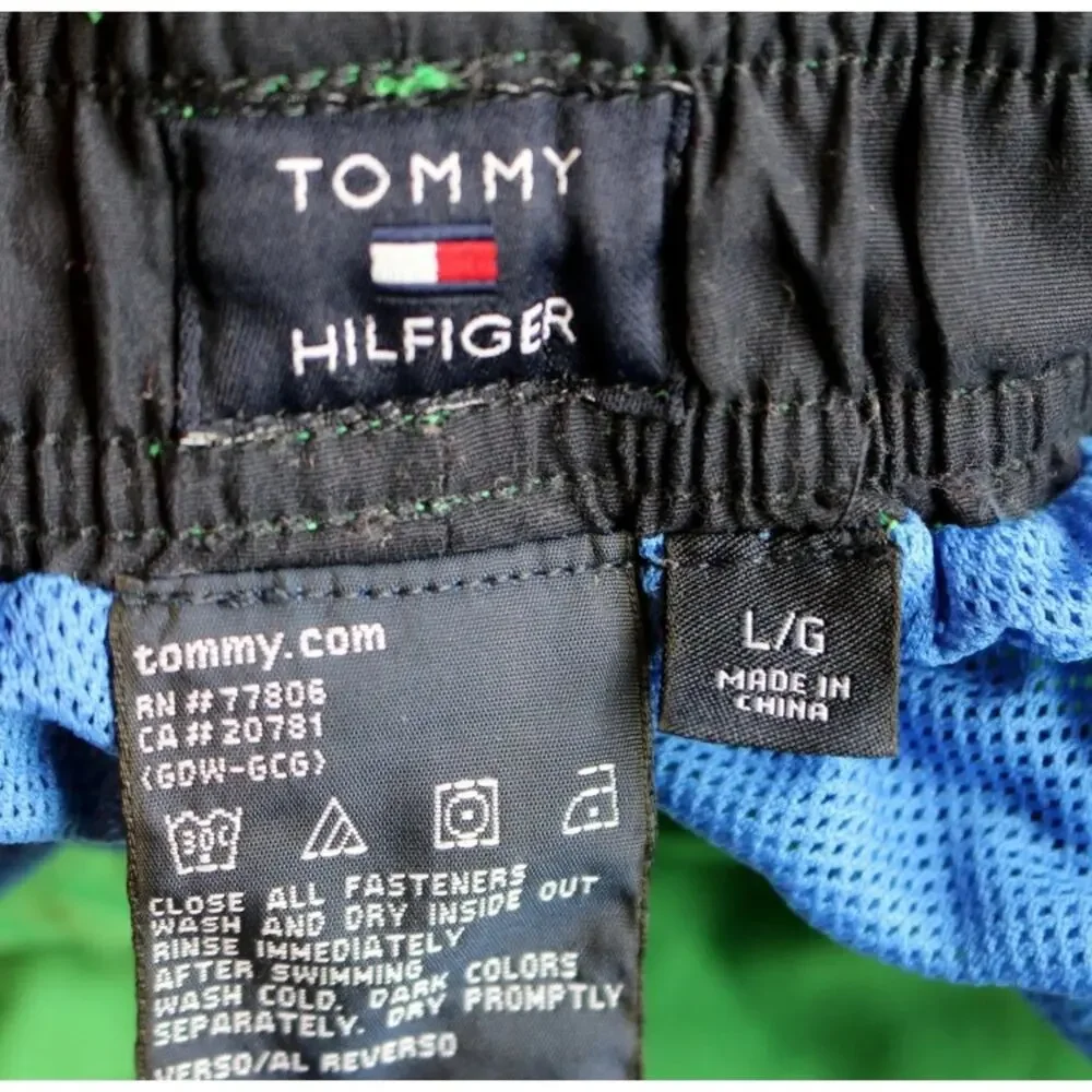 Tommy Hilfiger L Green & Blue Swim/Board Shorts‎ SUPER CLEAN